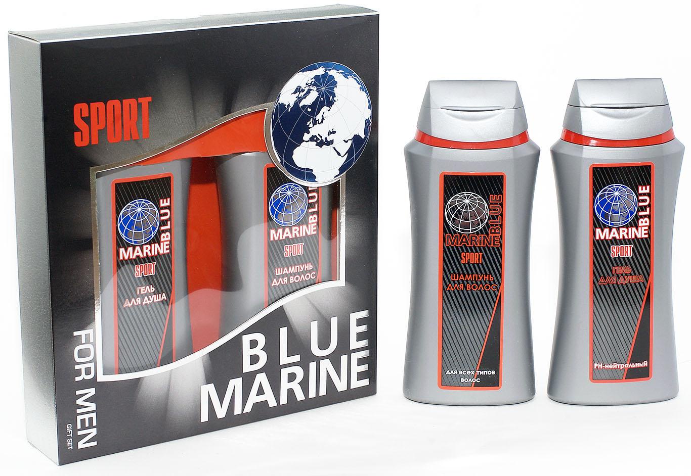 фото Подарочный набор FESTIVA Blue Marine SPORT (Шампунь 250мл. + Гель для душа 250мл.) муж