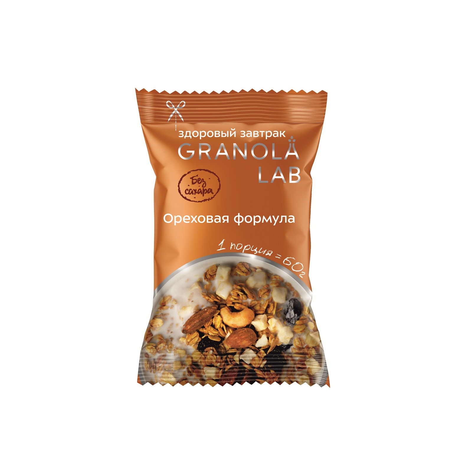 фото Завтрак готовый Granola.Lab, Гранола Ореховая формула, порционная 60г