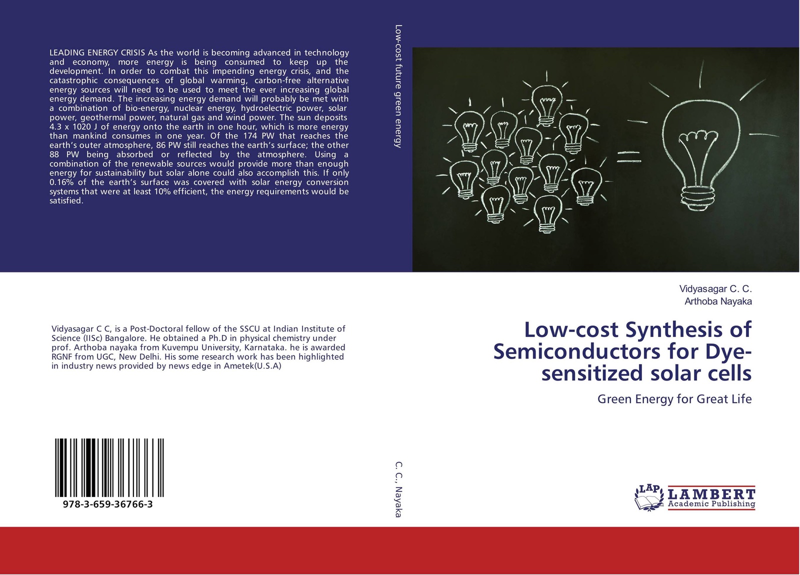 Vidyasagar C. C. and Arthoba Nayaka Low-cost Synthesis of Semiconductors for Dye-sensitized solar cells