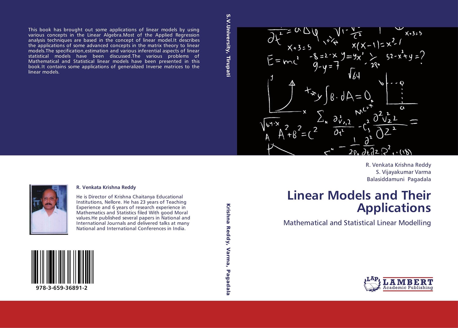R. Venkata Krishna Reddy,S. Vijayakumar Varma and Balasiddamuni Pagadala Linear Models and Their Applications R. Venkata Krishna Reddy,S. Vijayakumar Varma and Balasiddamuni Pagadala Linear Models and Their Applications