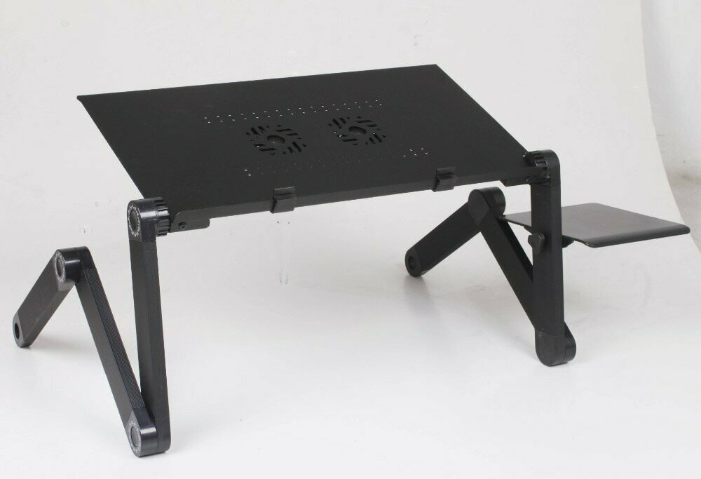 фото Стол трансформер для ноутбука с охлаждением - Подставка трансформер для ноутбука складная с вентиляторами Нет бренда