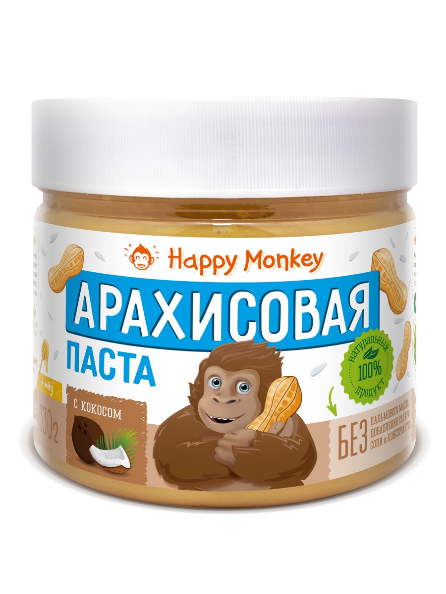 фото Арахисовая Паста "С кокосом" Happy monkey