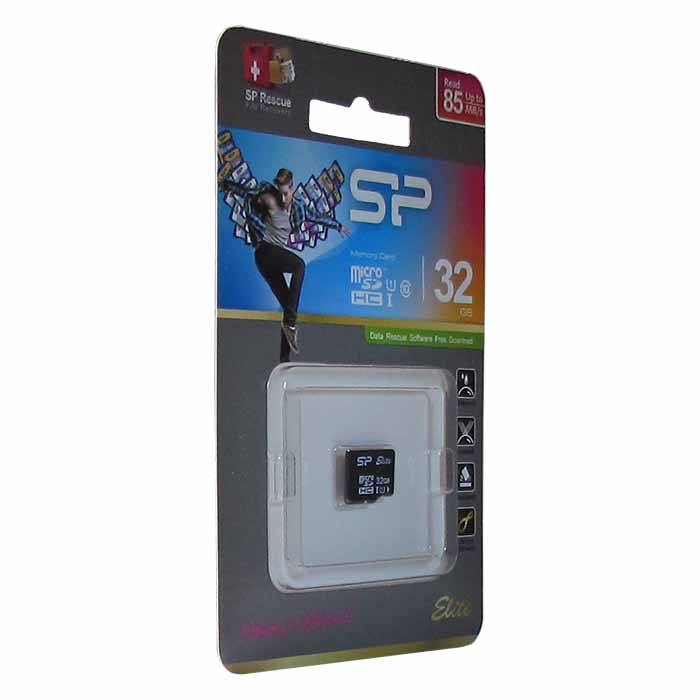 фото Карта памяти SP Elite microSDHC Class 10 UHS-I U1 SP032GBSTHBU1V10 32GB , цвет: черный Silicon power