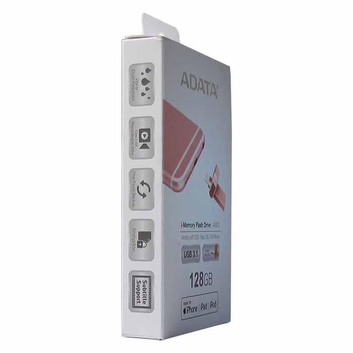 фото USB Флеш-накопитель ADATA AAI920-128G-CRG 128GB Lightning + USB 3.1, цвет: розовое-золото