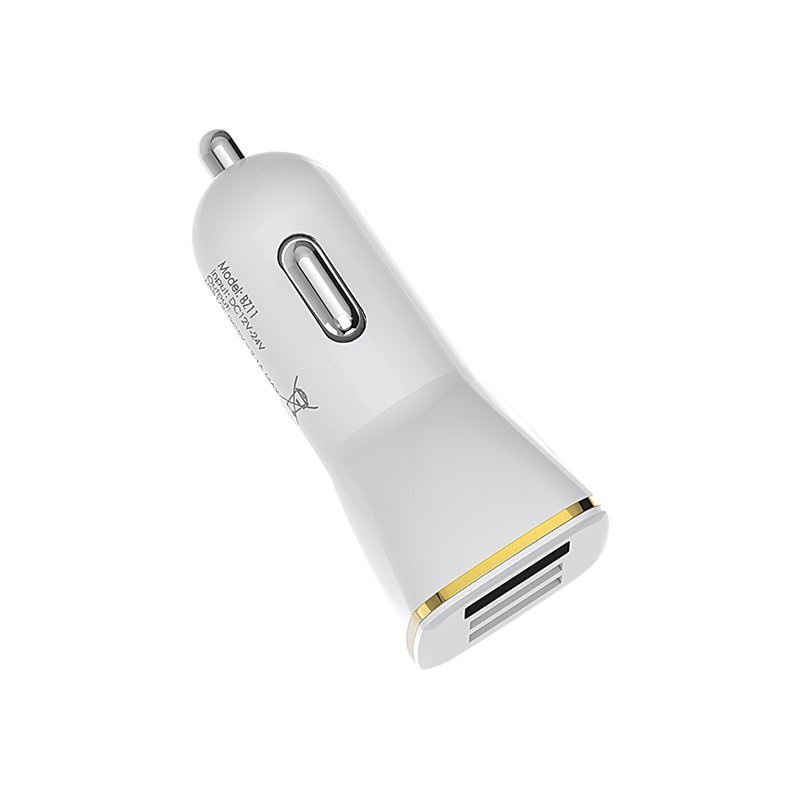 фото Автомобильное зарядное устройство Borofone BZ11 Speed map dual port digital display car charger White