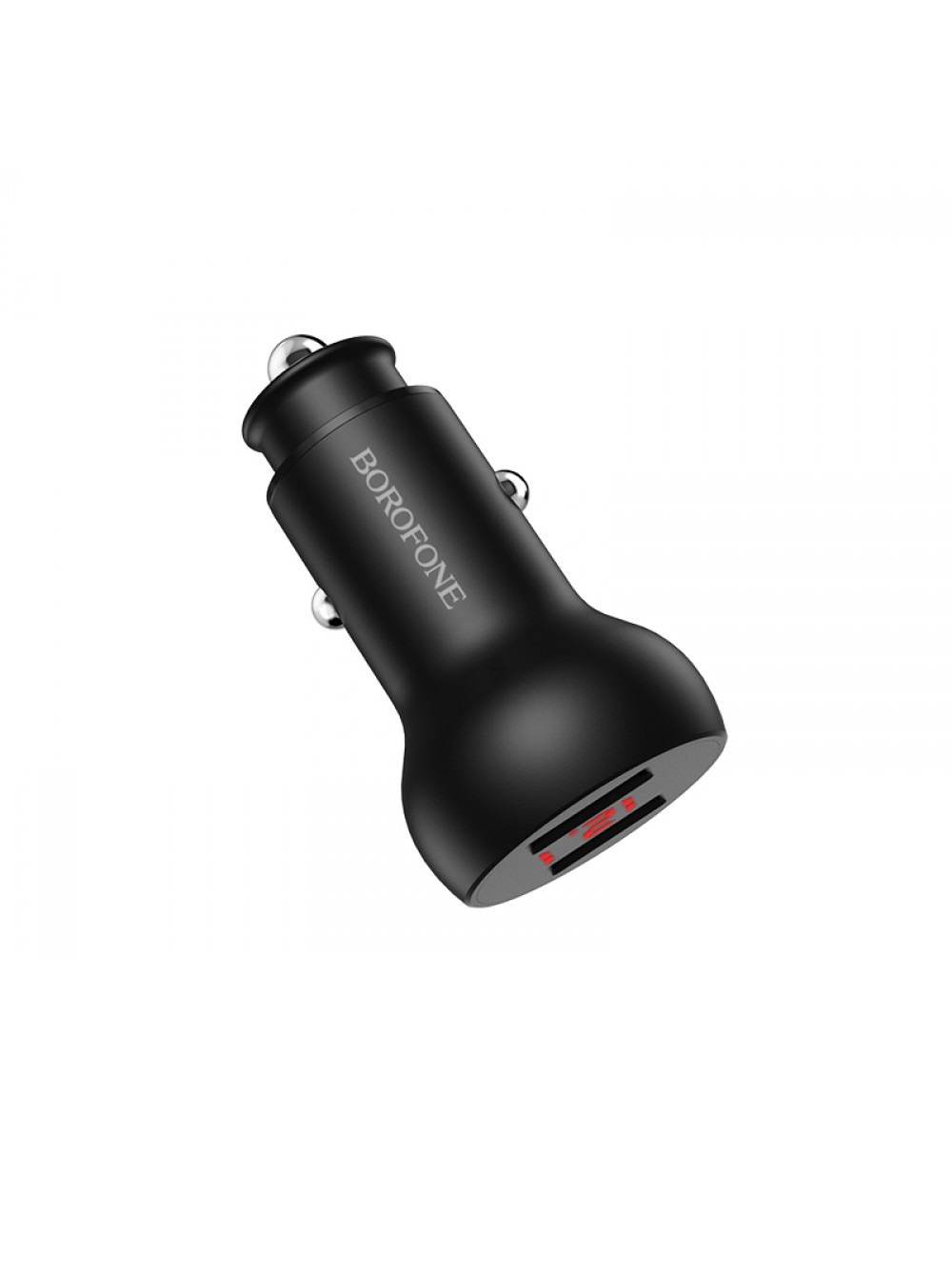 фото Автомобильное зарядное устройство Borofone BZ9A Wise route dual port digital display car charger Black