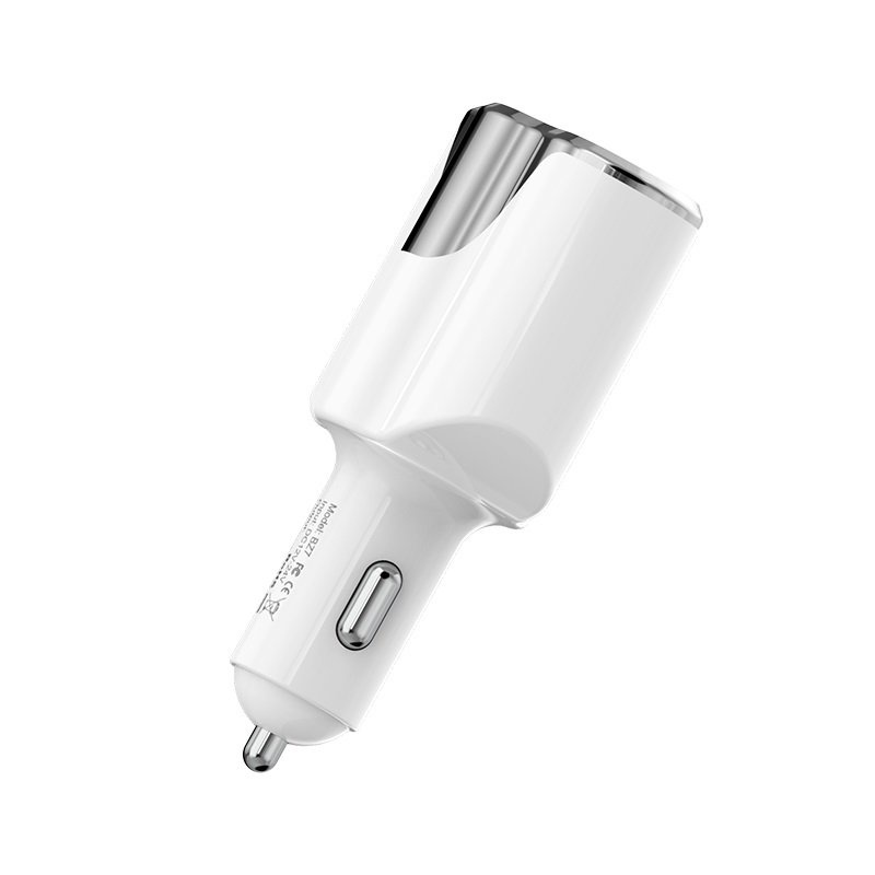 фото Автомобильное зарядное устройство Borofone BZ7 DriveGo dual port with cigarette lighter socket car charger White