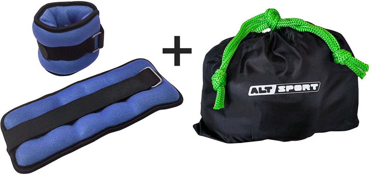фото Утяжелители ALT Sport HKAW103-1 (2х0,5кг), нейлон, в сумке (синие)