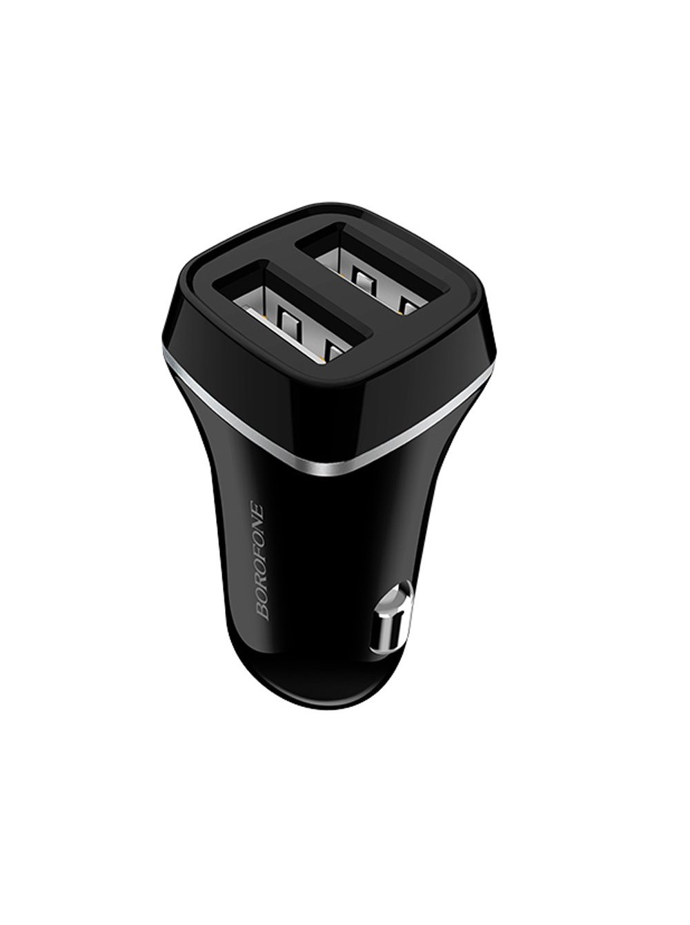 фото Автомобильное зарядное устройство Borofone BZ2 Joyroad dual port USB car charger set Lightning Black