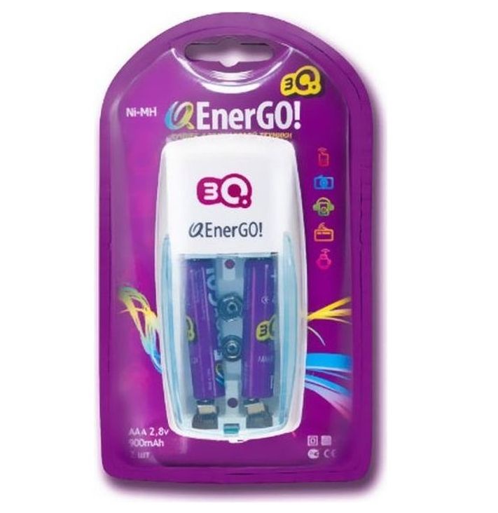 фото Зарядное устройство для аккумуляторов 3Q Q-EnerGO! C23-9 + 2 ААА (900 mAh)