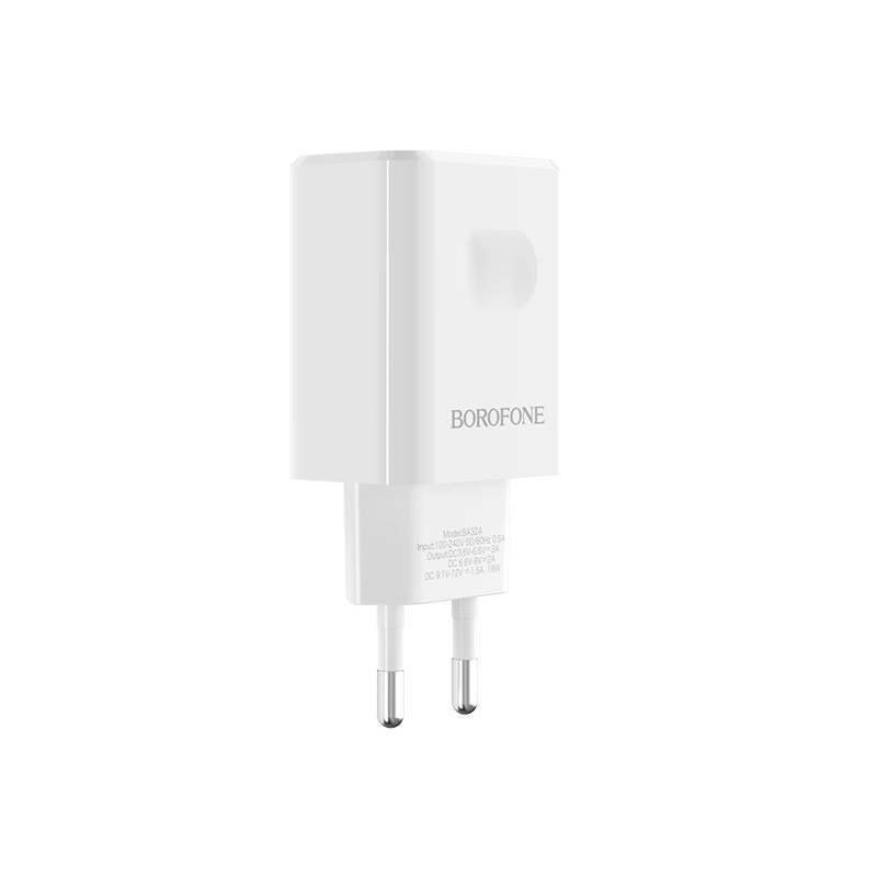 фото Сетевое зарядное устройство Borofone BA32A Bright power widely compatible charger (EU) White