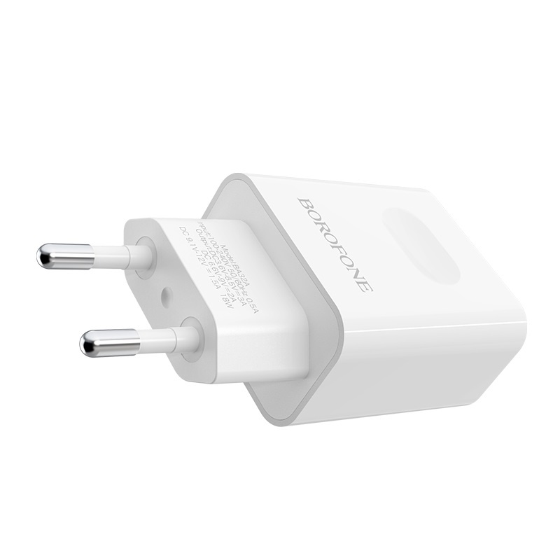 фото Сетевое зарядное устройство Borofone BA32A Bright power widely compatible charger (EU) White