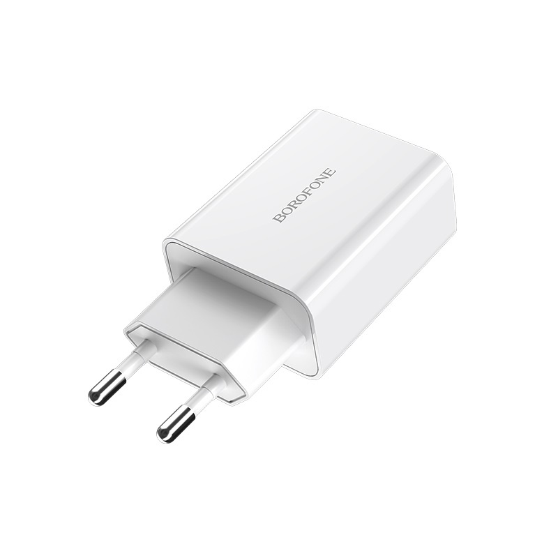 фото Сетевое зарядное устройство Borofone BA21A Long journey single port QC3.0 charger (EU) White