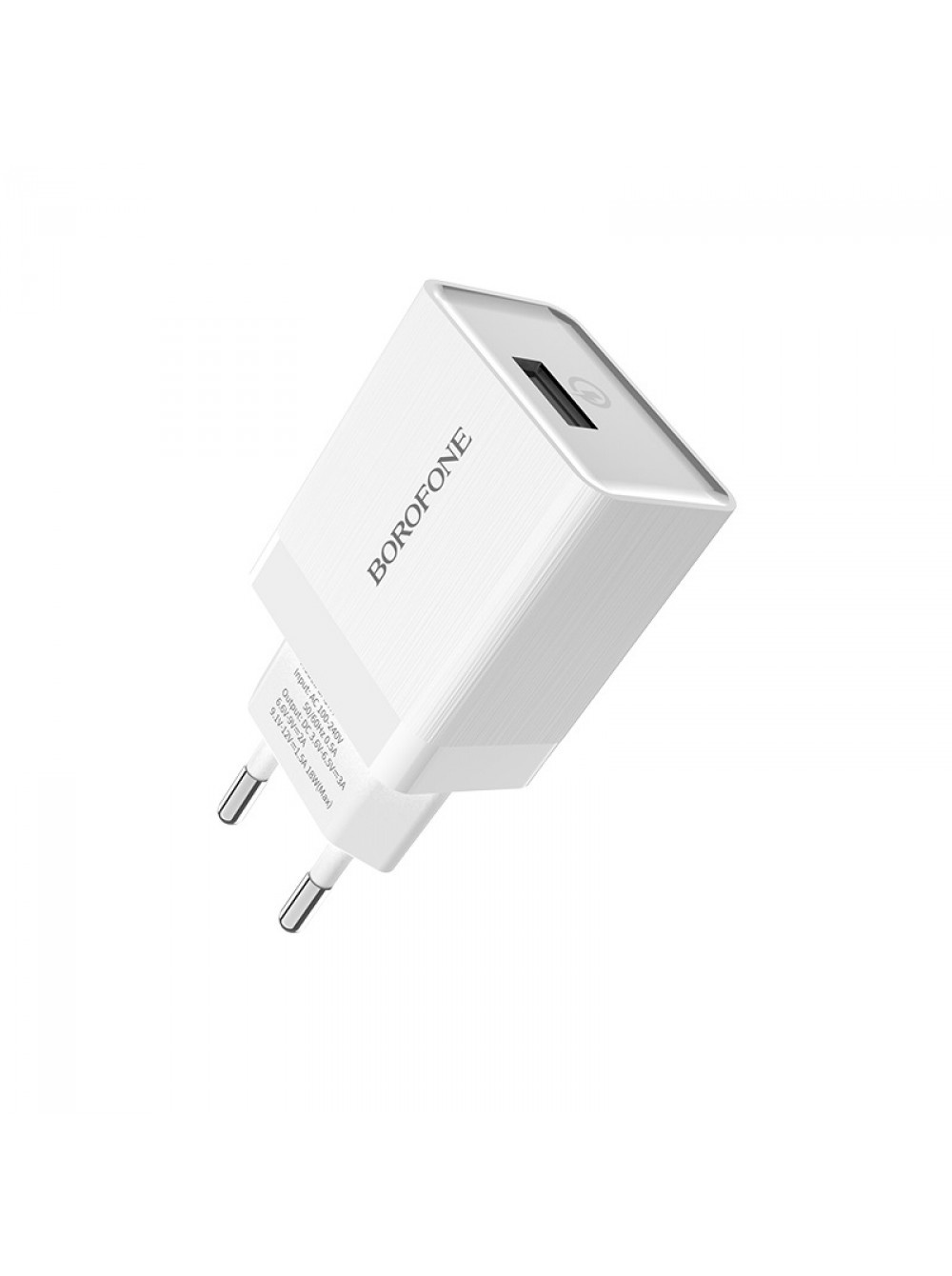 фото Сетевое зарядное устройство Borofone BA17A Centrino single port QC3.0 charger (EU) White