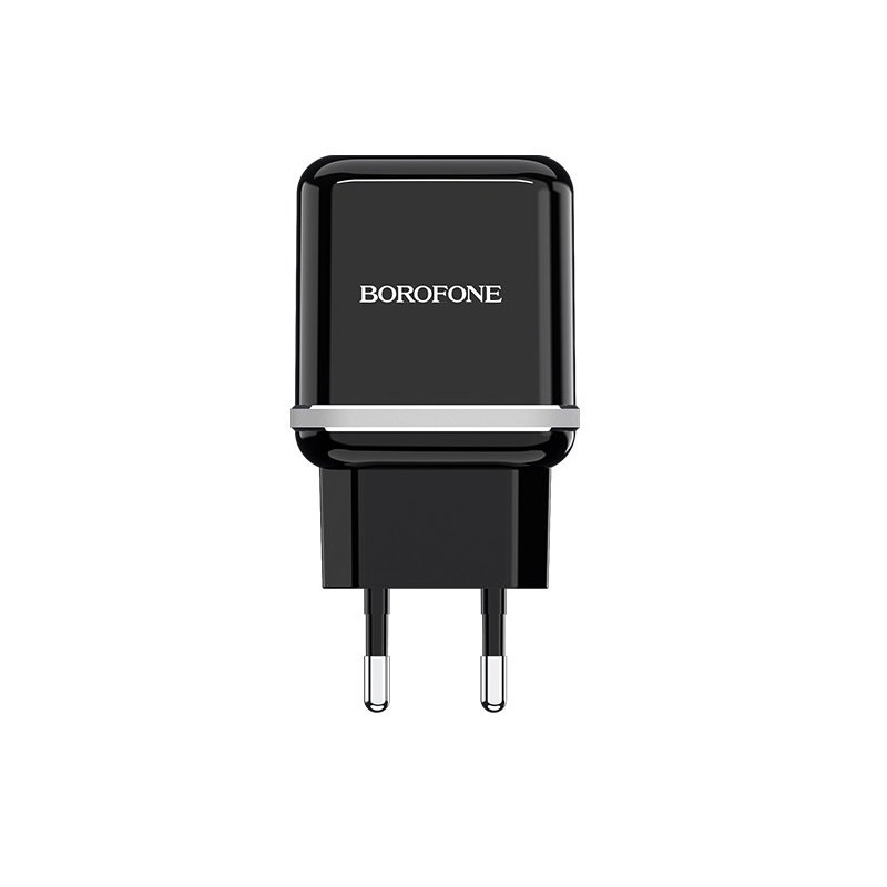фото Сетевое зарядное устройство Borofone BA25A Outstanding dual port charger set (Micro-USB) (EU) Black