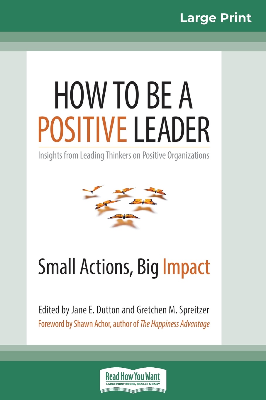 How to Be a Positive Leader. Small Actions, Big Impact (16pt Large Print Edition)