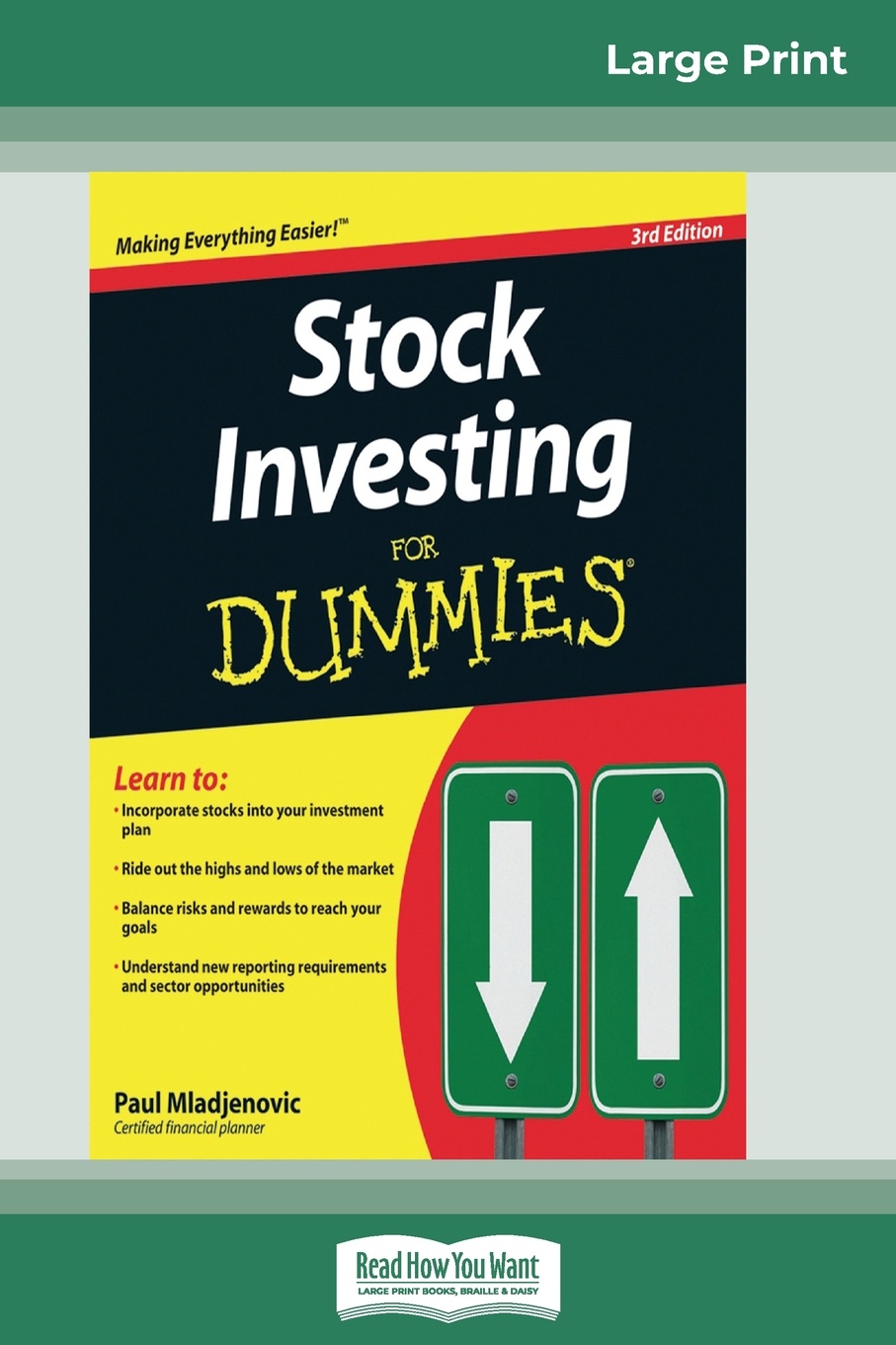 Stock Investing for Dummies. (16pt Large Print Edition)