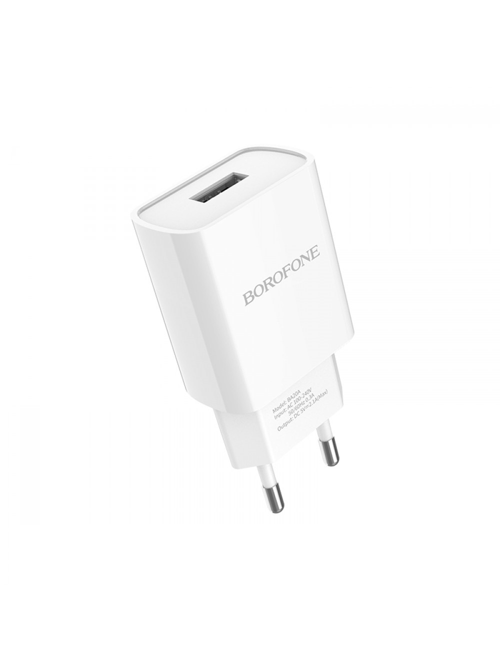 фото Сетевое зарядное устройство Borofone BA20A Sharp single port charger set (Micro) (EU) White