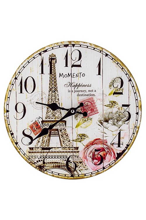 фото Настенные часы Красный куб "Романтика Парижа"
