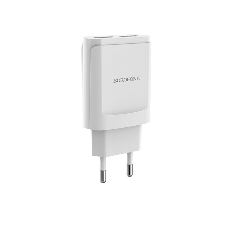 фото Сетевое зарядное устройство Borofone BA8A LePlug double port charger (EU) White