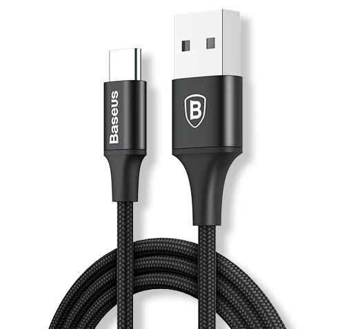 фото Кабель USB Type-C 1м с подсветкой Baseus Rapid Series - Черный