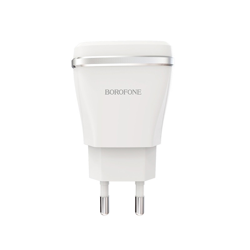 фото Сетевое зарядное устройство Borofone BA1A Joyplug single port USB charger (EU) White