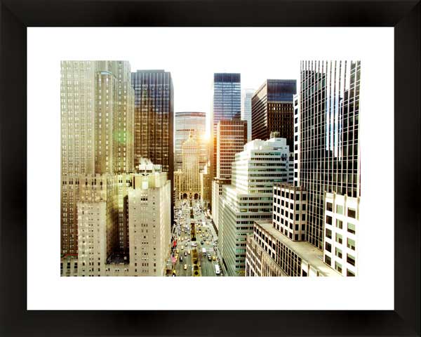 фото Картина в багете 50x40 см "Манхэттен солнце" Экорамка BE-103-394