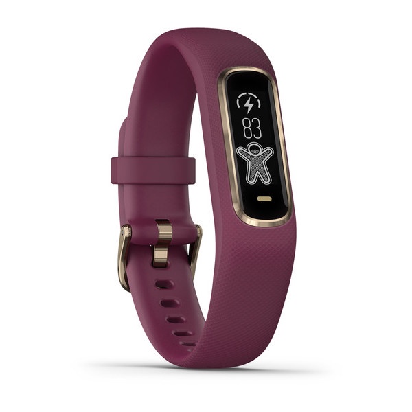 фото Фитнес-браслет Garmin Vivosmart 4 бордовые с золотом