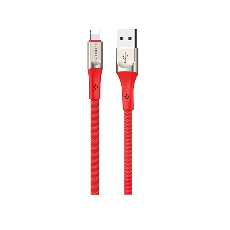 фото Кабель Borofone BU7 Superior charging data cable for Lightning Red