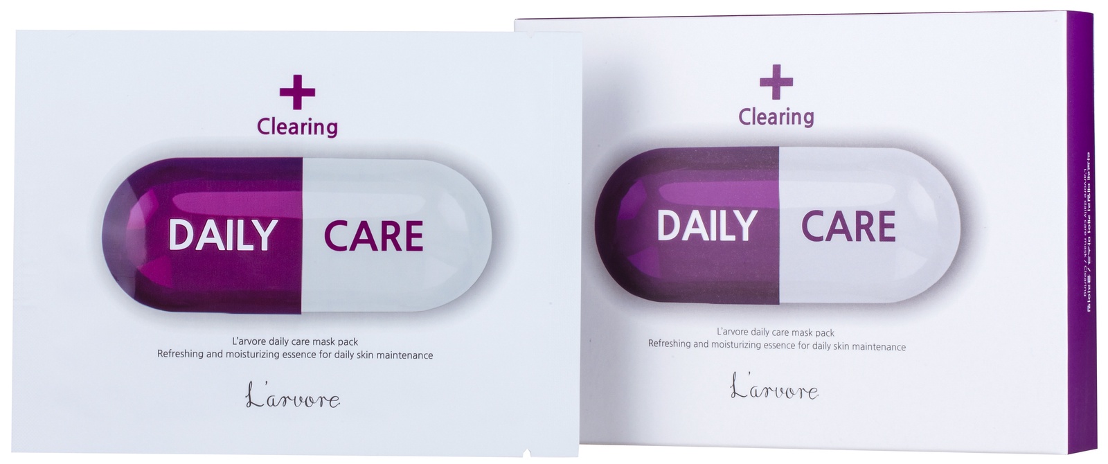 фото Набор тканевых масок для лица для сужения пор L'arvore "Daily Care Mask Clearing", 25гр.х5шт.