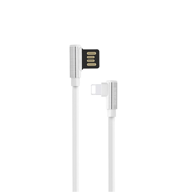 фото Кабель Borofone BU5 Ice steel charging data cable for Lightning White