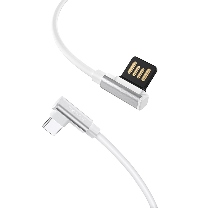 фото Кабель Borofone BU5 Ice steel charging data cable for Type-C White