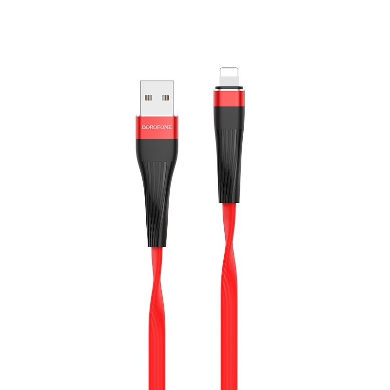 фото Кабель Borofone BU4 Lightning small waistline charging data cable Red