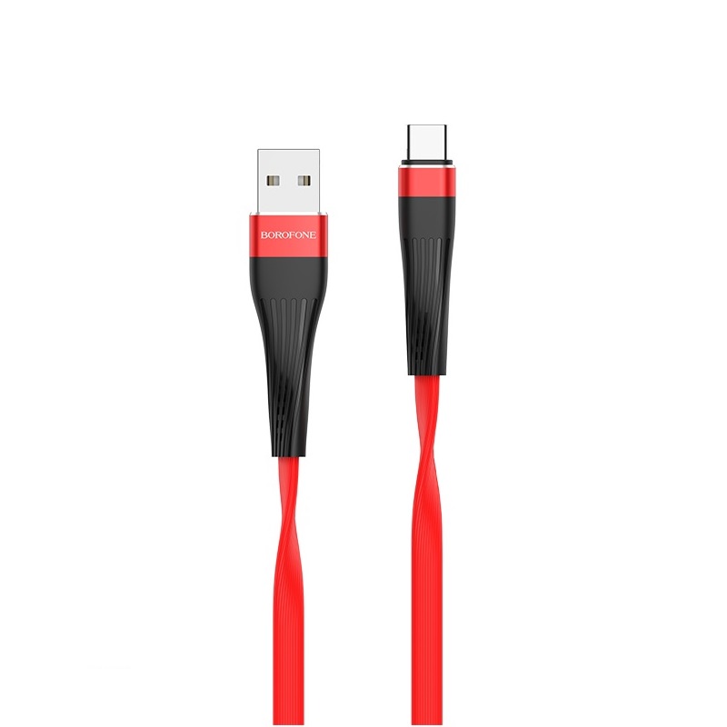 фото Кабель Borofone BU4 Type-C small waistline charging data cable Red