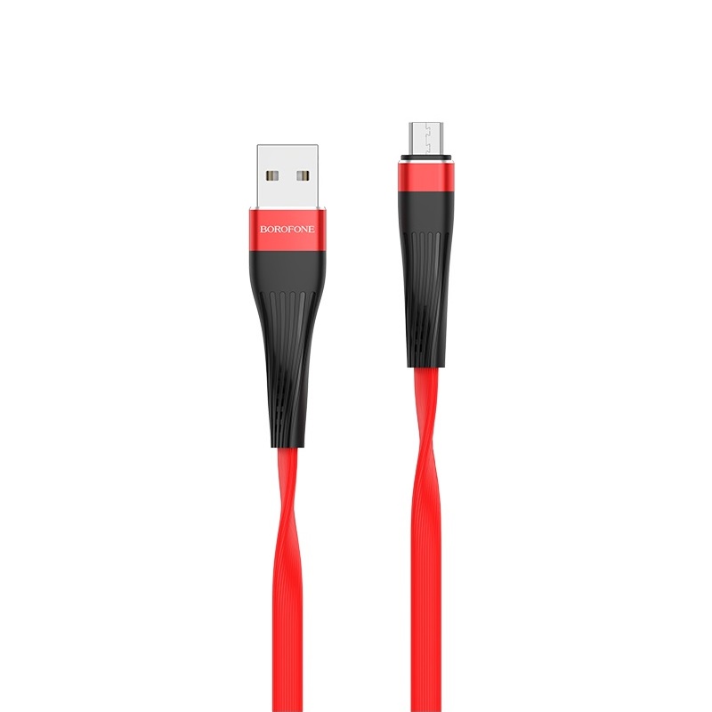 фото Кабель Borofone BU4 Micro-USB small waistline charging data cable Red