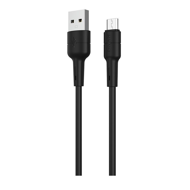 фото Кабель Borofone BX30 Silicone charging data cable for Micro-USB Black