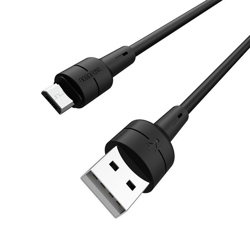 фото Кабель Borofone BX30 Silicone charging data cable for Micro-USB Black