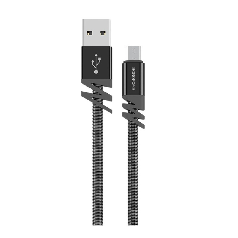 фото Кабель Borofone BX27 Dainty charging data cable for Micro-USB Metal Gray