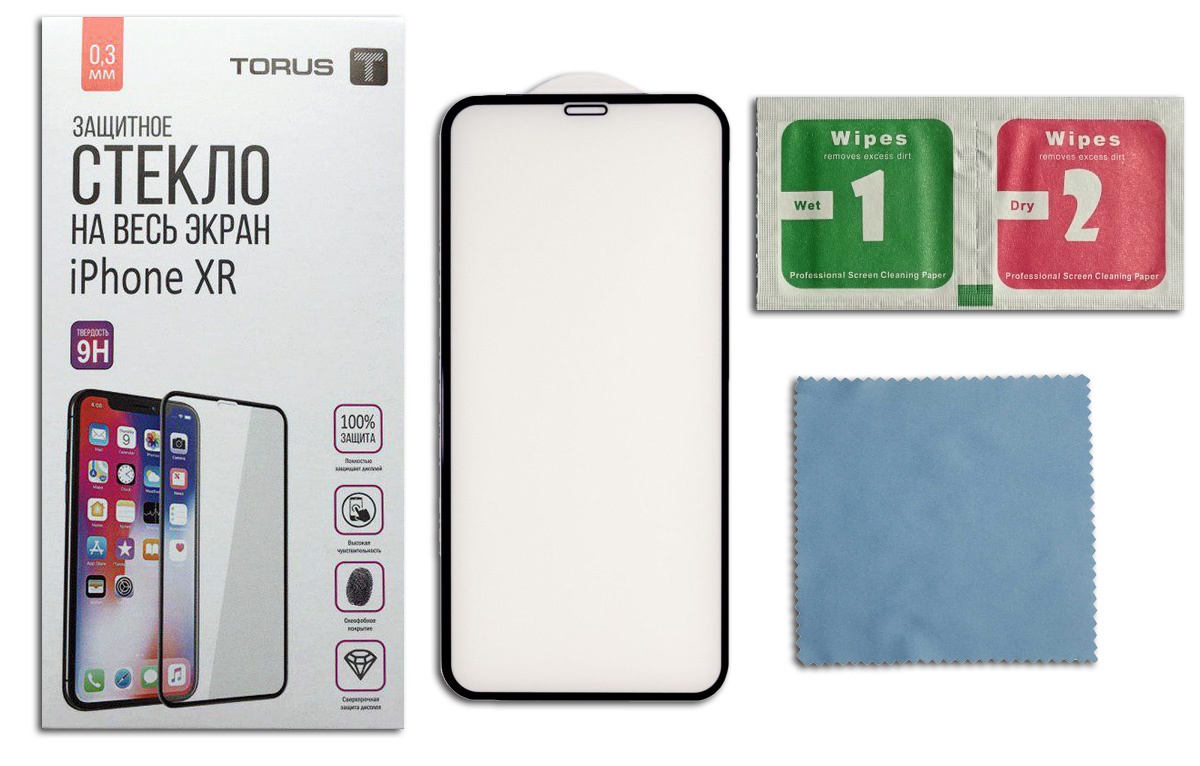 фото Защитное стекло TORUS 5D Full Glue для Apple iPhone XR, черный