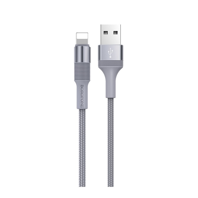 фото Кабель Borofone BX21 Outstanding charging data cable for Lightning Metal Gray