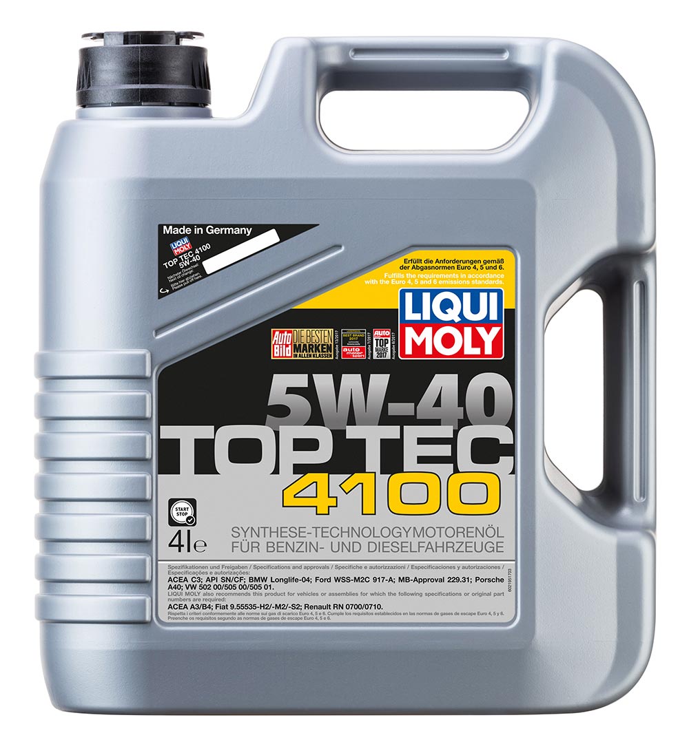 фото Масло моторное синт. Top Tec 4100 5W-40 (4л) пластик Liqui moly