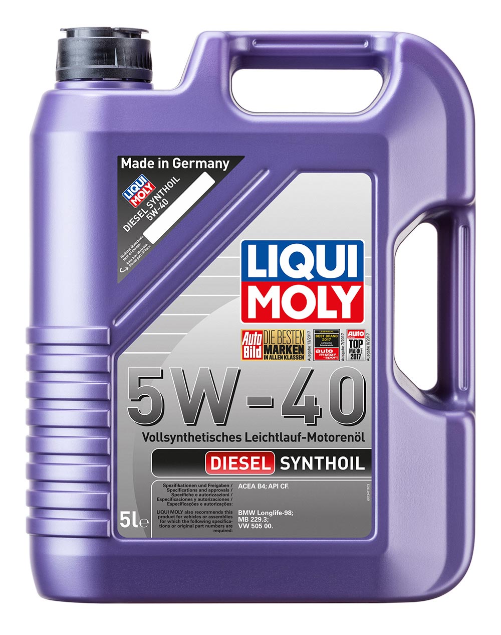 фото Масло моторное синт. Diesel Synthoil 5W-40 (5л) пластик Liqui moly