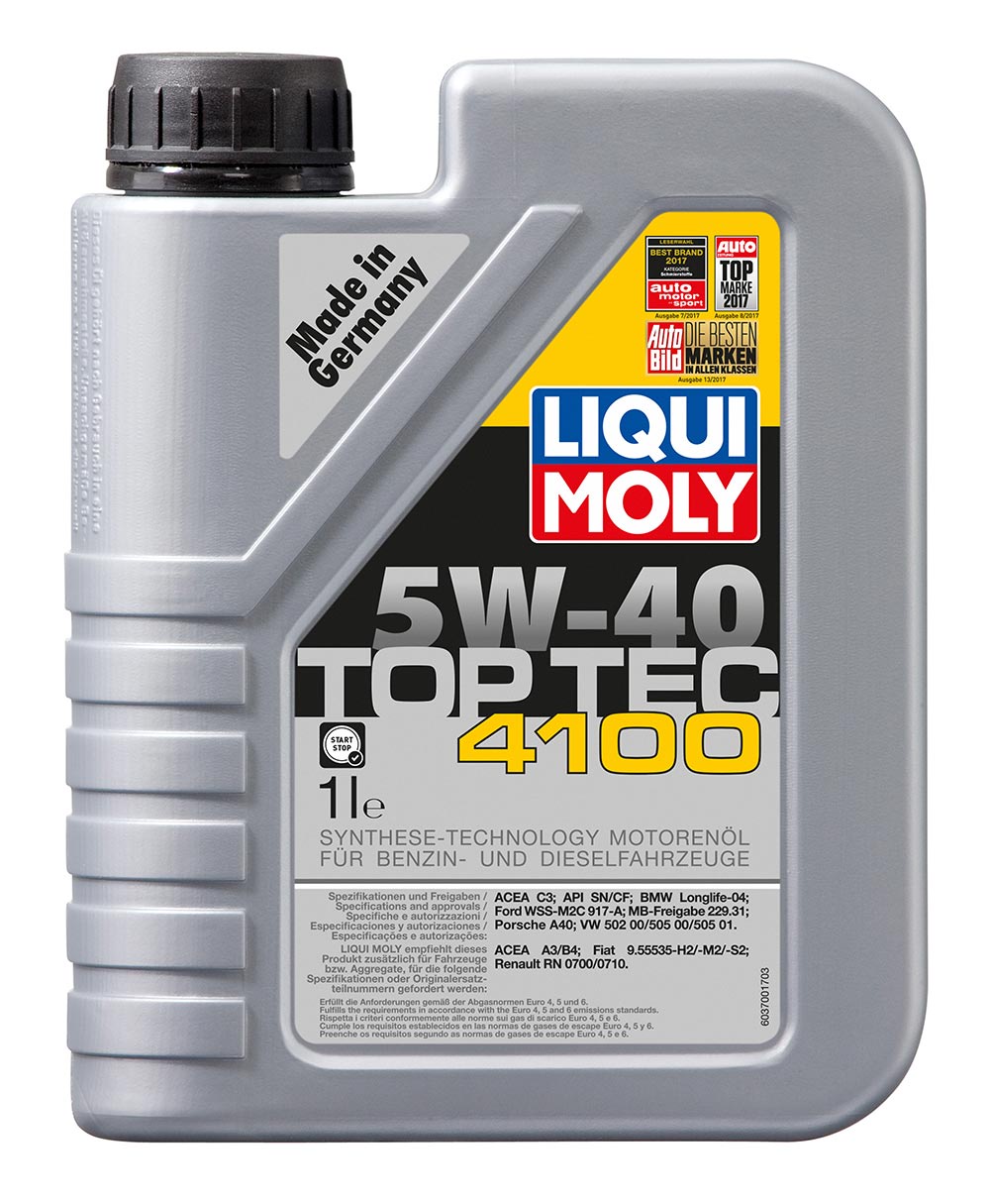 фото Масло моторное синт. Top Tec 4100 5W-40 (1л) Liqui moly