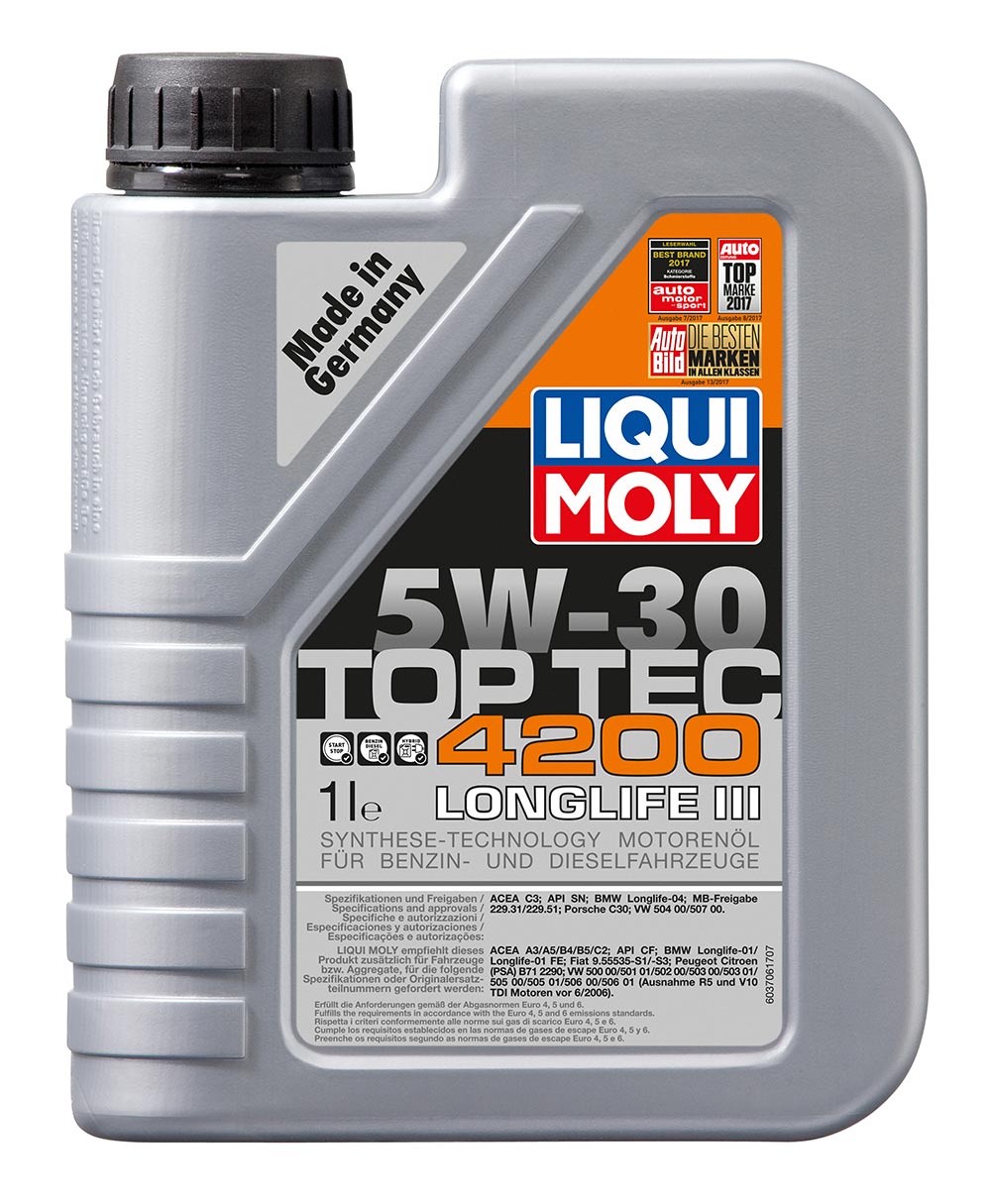 фото Масло моторное синт. Top Tec 4200 5W-30 (1л) пластик Liqui moly