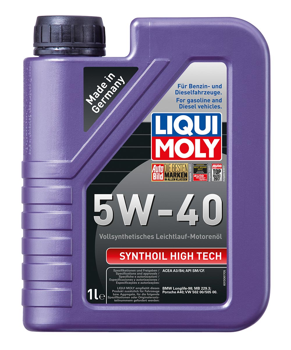 фото Масло моторное синт. Synthoil High Tech 5W-40 (1л) пластик Liqui moly