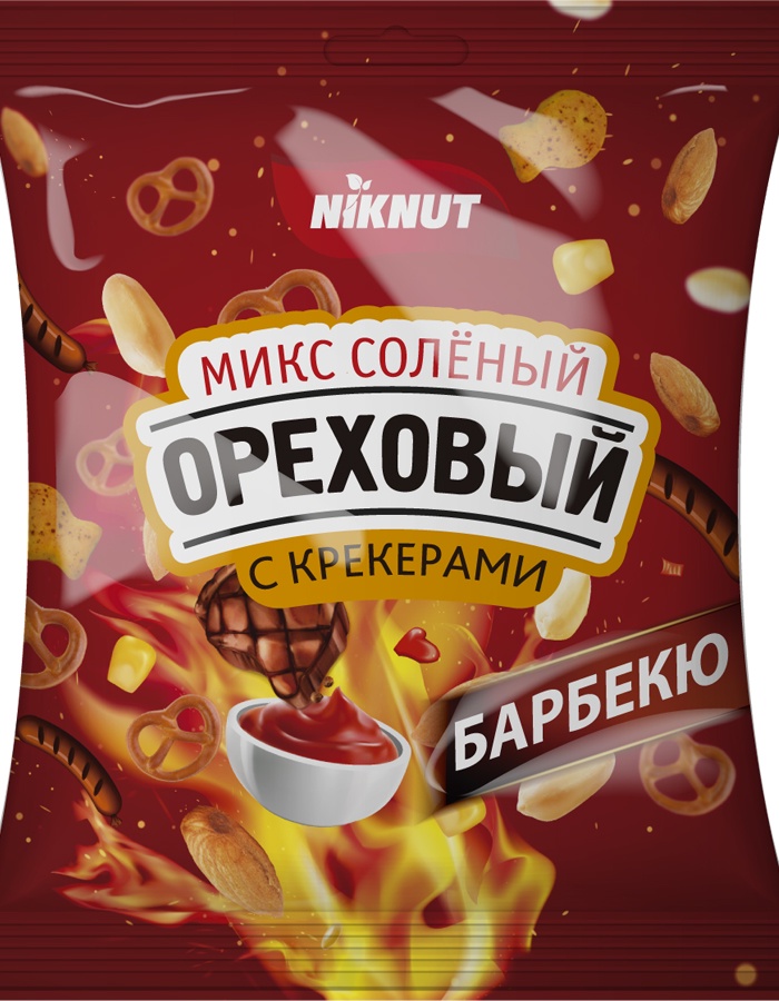 фото Микс ореховый с крекерами Барбекю Nikbionut