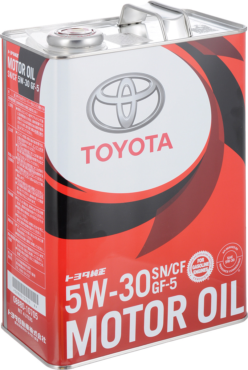 Характеристики  масло Toyota MOTOR OIL SN/CF 5W-30 .