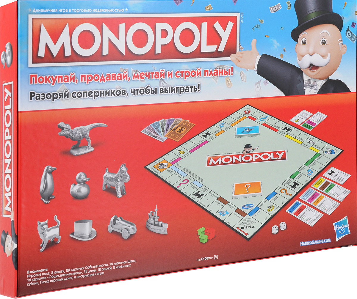 Настольная игра Monopoly классическая обновленная c1009