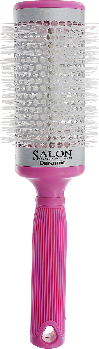 Термобрашинг Salon Professional 9885CYC, керамический, прорезиненная ручка, зубцы - термостойкие нейлоновые штифты, d 52/70 мм - изображение