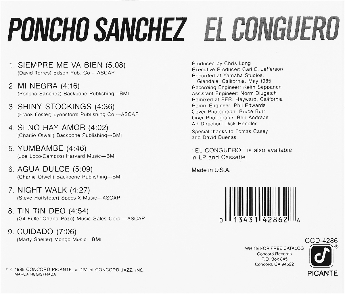 Poncho Sanchez. El Conguero. Пончо Санчез